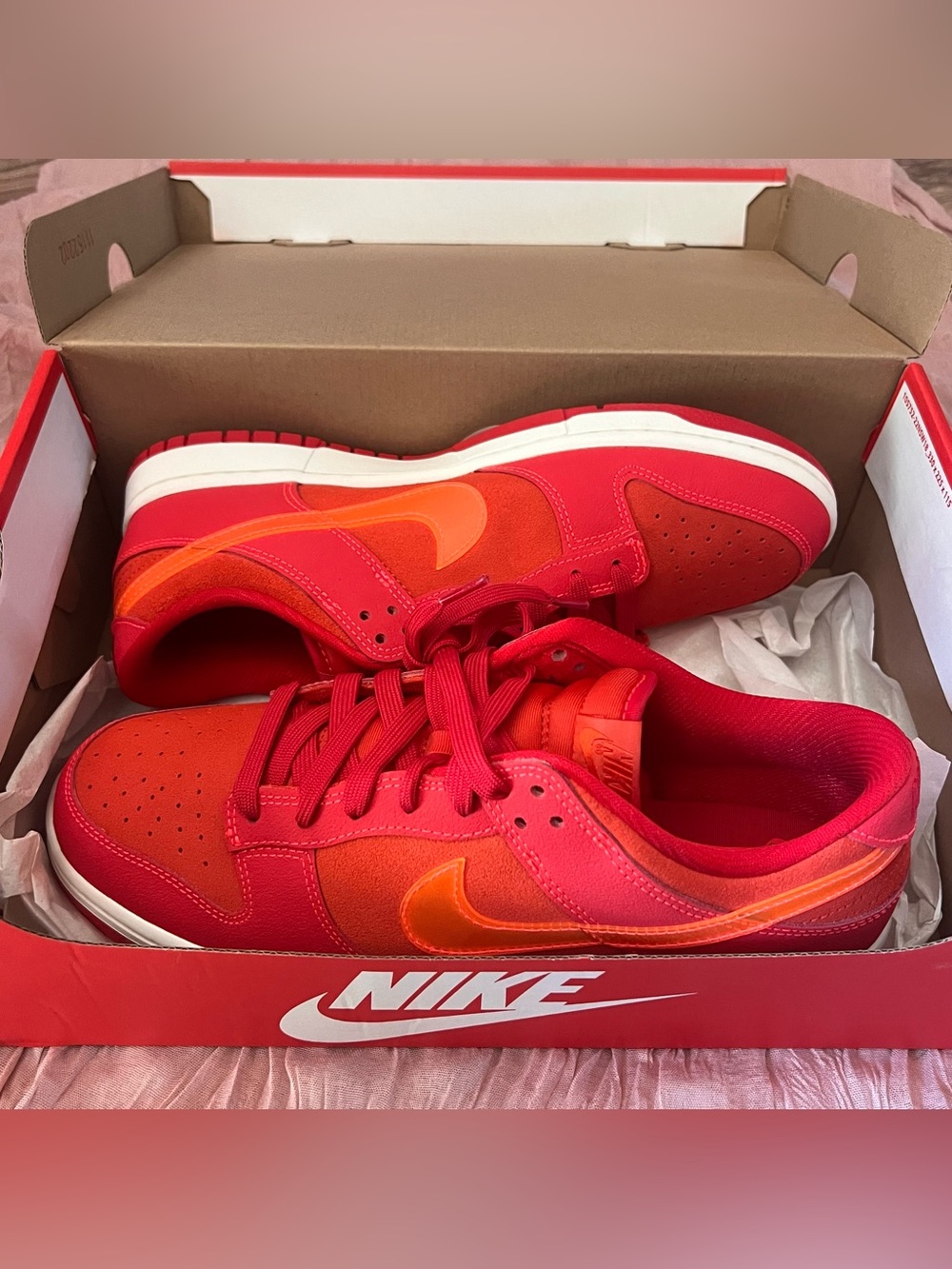 Nike Dunk Low ATL Men's Low-Top Sneakers in Red & Orange